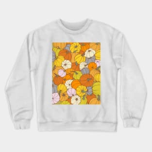 I Love Pumpkins, A Collage of Colorful Fall Pumpkins Crewneck Sweatshirt